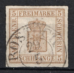 1864 5s Mecklenburg-Schwerin, German States, Germany (Used)