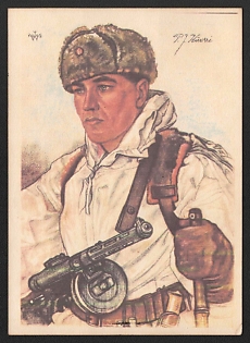 1943 'Volksbund for German Nationality Abroad' Military Personnel Propaganda Postcard