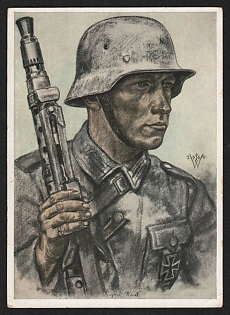 1941 'Our Armored Forces' Military Personnel Propaganda Postcard