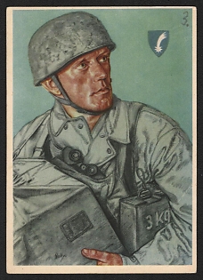1933-1945 'Our Airborne Troops' Military Personnel Propaganda Postcard