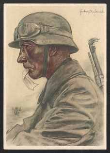 1940 'Of an Advance Armored Division' Military Personnel Propaganda Postcard