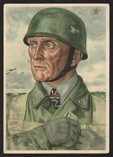 1940 'Our Airborne Troops' Military Personnel Propaganda Postcard