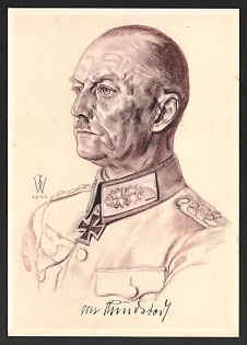 1940 'Colonel General V. Rundstedt' Military Personnel Propaganda Postcard
