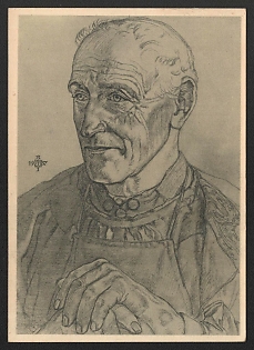 1937 'Old Farmer from the Ries (Bavaria)' Military Personnel Propaganda Postcard