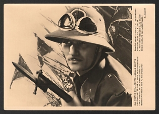 1933-1945 'Sul Nostro Gagliardetto Abbiamo Scritto L'ultimo Motto Che Il Duce Ha Pronunciato' Military Personnel Propaganda Postcard