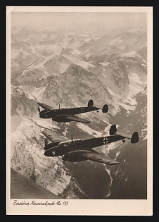 1933-1945 'Destroyer Messerachmitt Me 110' Luftwaffe, German Air Force Aircraft Propaganda Postcard