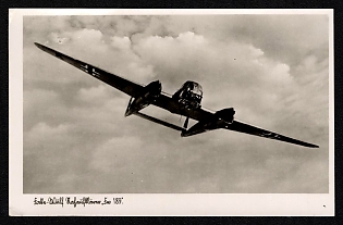 1933-1945 'Forke-Wulf Close Reconnaissance Aircraft' Luftwaffe, German Air Force Aircraft Propaganda Postcard