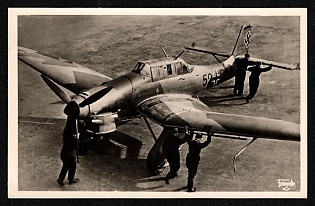 1942 'Our Luftwaffe Ju 87 Dive Bomber' Luftwaffe, German Air Force Aircraft Propaganda Postcard