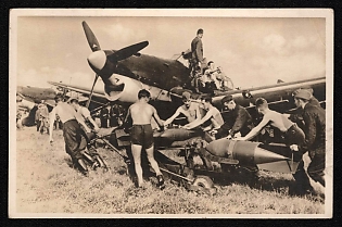 1933-1945 'Unfere Mehrmacht. Junkers Ju 87 Dive Bomber' Luftwaffe, German Air Force Aircraft Propaganda Postcard