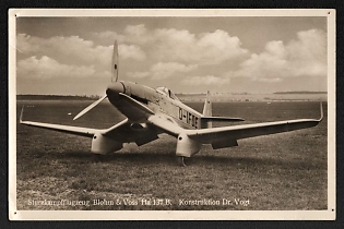 1933-1945 'Fighter Single-seater Bf. 109 in Pursuit Above the Clouds' Luftwaffe, German Air Force Aircraft Propaganda Postcard