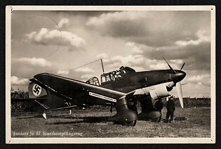 1933-1945 'Blohm & Voss Ha 137 B Dive Bomber' Luftwaffe, German Air Force Aircraft Propaganda Postcard