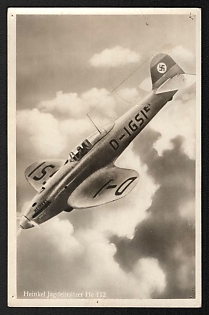 1939 'Fighter Single-seater Me 109' Luftwaffe, German Air Force Aircraft Propaganda Postcard