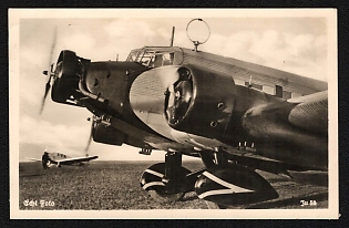1933-1945 'Horn's Genuine Photo Quality Card - a Memory for Life!' Luftwaffe, German Air Force Aircraft Propaganda Postcard