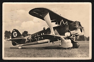 1937 'Our Air Force Dive-Combat Single-Seaters Taking Off' Luftwaffe, German Air Force Aircraft Propaganda Postcard