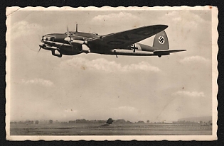 1940 'Military Aircraft' Luftwaffe, German Air Force Aircraft Propaganda Postcard