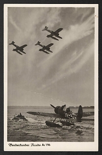 1933-1945 'Borderfunder Arado Ar 196' Luftwaffe, German Air Force Aircraft Propaganda Postcard