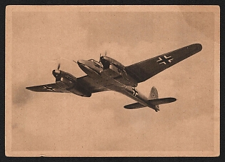 1933-1945 'Front-line Aircraft' Luftwaffe, German Air Force Aircraft Propaganda Postcard