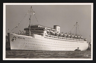 1933-1945 'K. D. F. Electric Ship Robert Ley Speed' Deutsche Marine, German Navy Propaganda Postcard