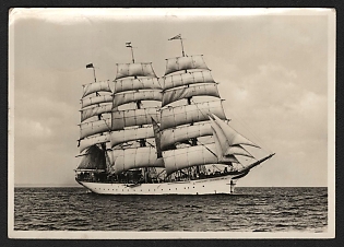 1932 'Training Ship Germany' Deutsche Marine, German Navy Propaganda Postcard