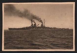 1933-1934 'Our Navy in War and Peace. Battle Cruiser Sms Hindenburg' Deutsche Marine, German Navy Propaganda Postcard