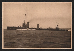 1933-1934 'Our Navy in War and Peace Torpedo Boat V 125' Deutsche Marine, German Navy Propaganda Postcard