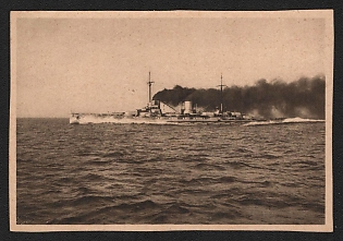 1933-1934 'Our Navy in War and Peace Battle Cruiser Sms Moltke' Deutsche Marine, German Navy Propaganda Postcard