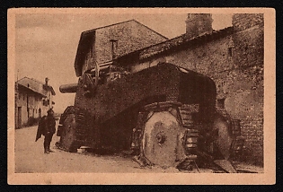 1933-1934 'Italian Heavy Flat-Track Gun Near Udine' Tank, Panzer Propaganda Postcard