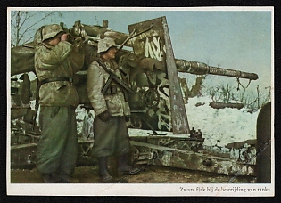 1933-1945 'Black Flak Bij De Bestrijding Van Tanks' Artilery Propaganda Postcard