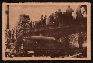 1933-1934 '88 Cm Fast Needle Cannon. Approaching the Heavy Shell' Artilery Propaganda Postcard