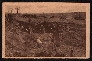 1933-1934 'Captured English Battery Near Albert' Artilery Propaganda Postcard