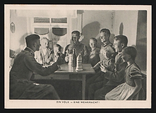 1933-1945 'One People One Army!' Wehrmacht, German Infantry Propaganda Postcard