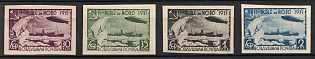 1931 Graf Zeppelin and Icebreaker 'Malygin', Soviet Union, USSR, Russia (Imperforate, Full Set, MNH)