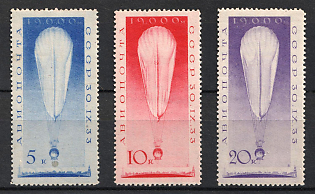 1933 The Stratosphere Flight, Soviet Union, USSR, Russia (Full Set, MNH)