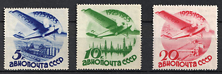 1934 The 10th Anniversary of Soviet Civil Aviation, Soviet Union, USSR, Russia (Watermark, MNH)
