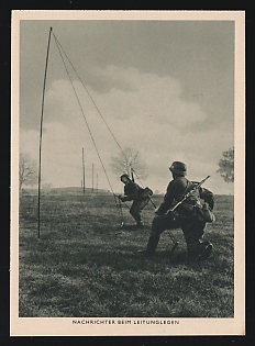 1933-1945 'A Judge Laying a Line' Wehrmacht, German Infantry Propaganda Postcard