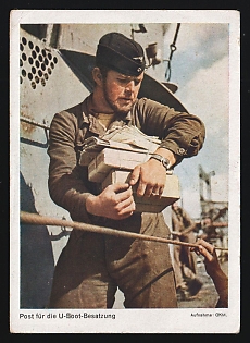 1933-1945 'Mail for the Submarine Crew' Wehrmacht, German Infantry Propaganda Postcard