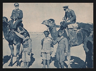 1933-1945 'Saddle Fit Airmen on a Short Ride into the Desert' Wehrmacht, German Infantry Propaganda Postcard