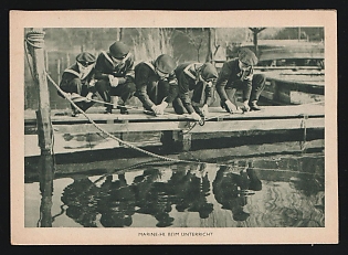 1933-1945 'Marine-Hi During Instruction' Wehrmacht, German Infantry Propaganda Postcard