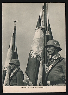 1938 'Air Force Flags' Wehrmacht, German Infantry Propaganda Postcard
