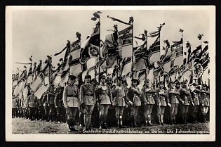1933-1945 'Stahlhelm-Reichsfrontsoldatentag in Berlin. The Flag Company' Wehrmacht, German Infantry Propaganda Postcard
