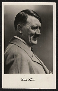 1937 'Our Fuhrer' Adolf Hitler Propaganda Postcard