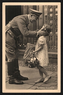 1933-1945 'The Little Well-Wisher' Adolf Hitler Propaganda Postcard