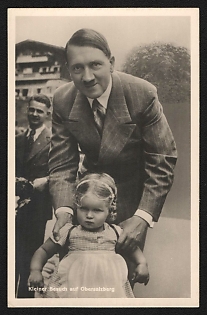 1933-1945 'A Short Visit to Obersalzberg' Adolf Hitler Propaganda Postcard