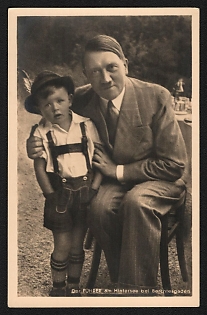 1933-1945 'The Fuhrer at Hintersee near Berchtesgaden' Adolf Hitler Propaganda Postcard