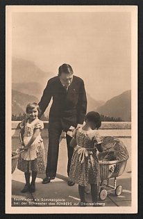1933-1945 'Children from the Saar as Summer Guests with the Fuehrer's Sister on Obersalzberg' Adolf Hitler Propaganda Postcard