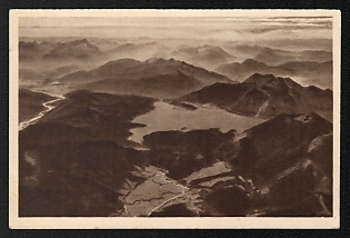 1934-1935 'Walchensee with Zugspitz' Third Reich Architecture Propaganda Postcard