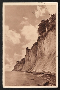 1934-1935 'Chalk Banks near Sassnik' Third Reich Architecture Propaganda Postcard