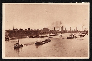 1934-1935 'Ludwigshafen am Rhein, View from the Rhine Bridge' Third Reich Architecture Propaganda Postcard