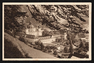 1934-1935 'Ettal Monastery' Third Reich Architecture Propaganda Postcard