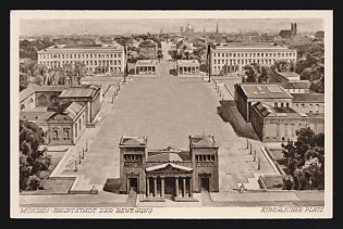 1933-1945 'Munich – Capital of the Movement, Royal Square' Third Reich Architecture Propaganda Postcard